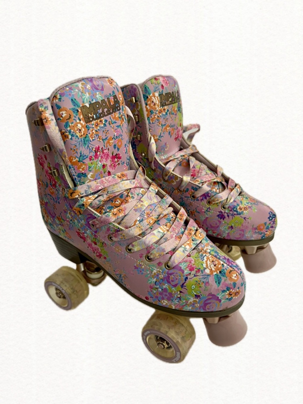 Impala x Cynthia Rowley Floral Pink MEW High-Top Roller Skates Size 9